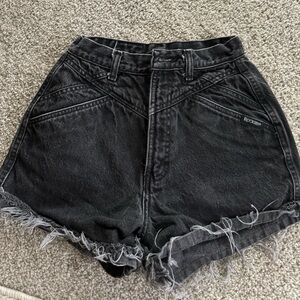 Rockies black cutoff shorts